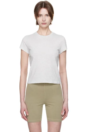 SKIMS Gray Relaxed Tees Shrunken T-shirt