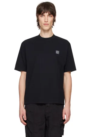 Stone Island Black Combed Organic Cotton Jersey T-shirt