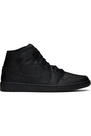 Nike Black Air Jordan 1 Mid Sneakers