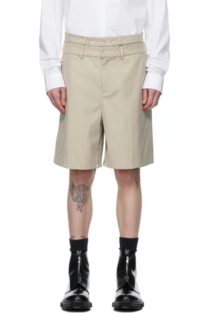 C2H4 Beige Intellectual Tailored Shorts