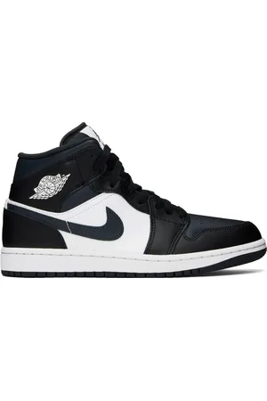 Nike Black & White Air Jordan 1 Mid Sneakers