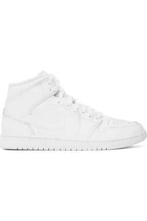 Nike White Air Jordan 1 Mid Sneakers