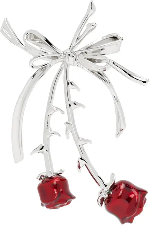 Shushu/Tong YVMIN Edition Double Rose Bow Single Earring