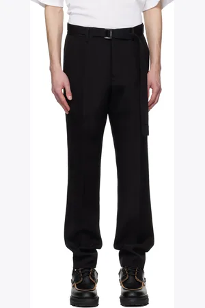 SACAI Black Double-Faced Trousers
