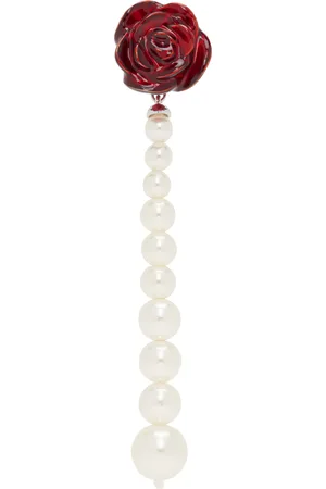 Shushu/Tong & White YVMIN Edition Pearl String Rose Single Earring