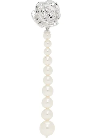 Shushu/Tong & White YVMIN Edition Pearl String Rose Single Earring