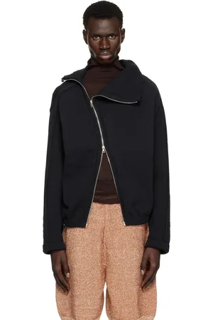 DRIES VAN NOTEN Black Zip Cotton Sweater