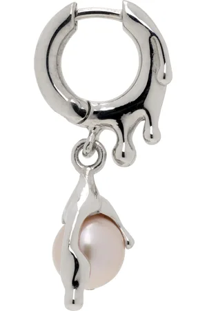 ALAN CROCETTI Silver Nano Pearl Melt Single Earring