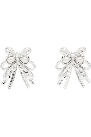 Shushu/Tong Silver YVMIN Edition Pearl Butterfly Flower Curly Hair Earrings