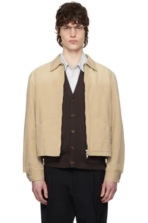 Tonywack Beige Garment-Dyed Cotton Distressed Mechanic Jacket