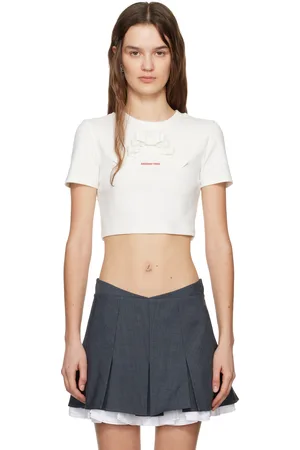 Shushu/Tong White 3D Bow Short T-shirt