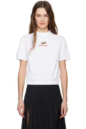 Shushu/Tong White Rose Embroidered T-shirt