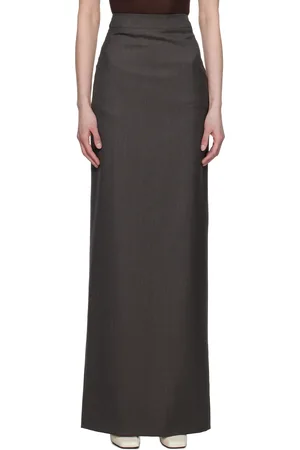 AARON ESH Gray Pencil Maxi Skirt