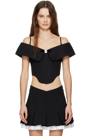 Shushu/Tong Black Off Shoulder Corset Top