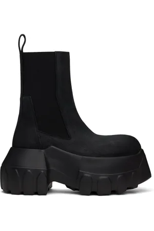 Rick Owens Black Hollywood Beatle Mega Tractor Boots