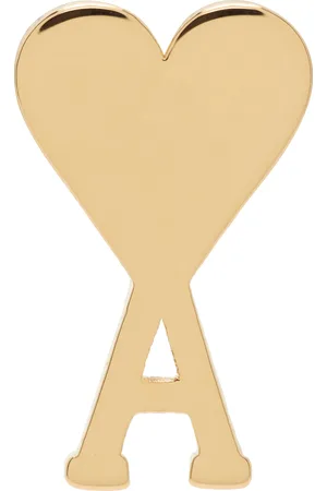 Ami Gold Brass Ami de Coeur Single Stud Earring