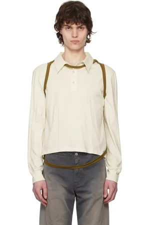 ECKHAUS LATTA Off-White & Brown Hugging Polo
