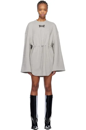 We11 Done Gray String Mini Dress