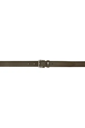 Ami Khaki Leather Paris Paris Belt