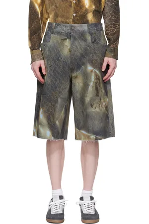 Serapis SSENSE Exclusive Khaki Golden Hour Sailor Denim Shorts