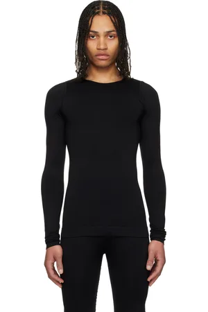 Rick Owens Black Hollywood Active Knit LS T-shirt