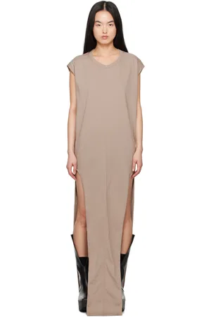 Rick Owens Taupe Hollywood Arrowhead Maxi Dress