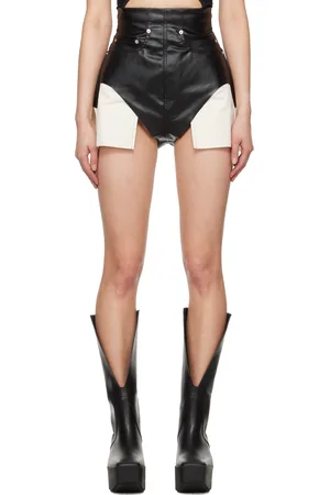 Rick Owens Black Hollywood Dirt Cutoffs Denim Shorts