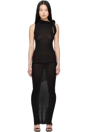 Rick Owens Black Hollywood Banded T Maxi Dress