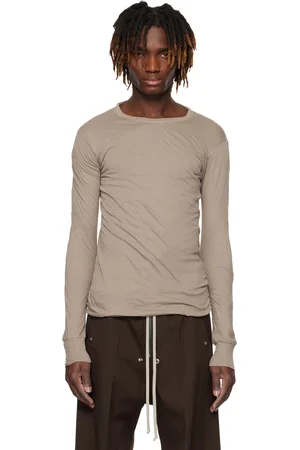 Rick Owens Taupe Hollywood Double LS T-shirt