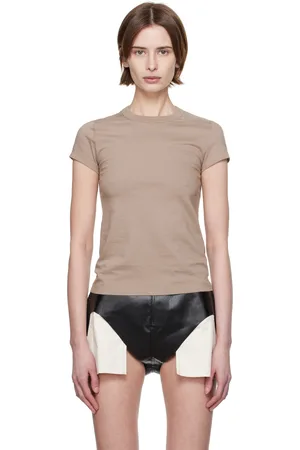 Rick Owens Taupe Hollywood Cropped Level T-shirt
