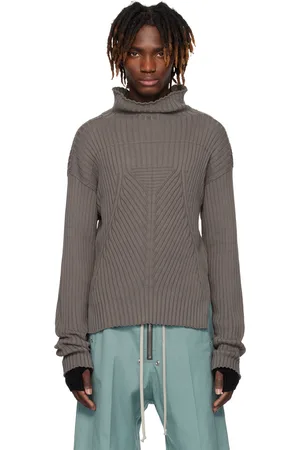 Rick Owens Gray Hollywood Tabard Sweater