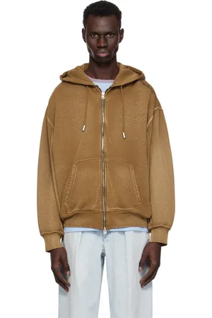 ECKHAUS LATTA Tan Zip Hoodie