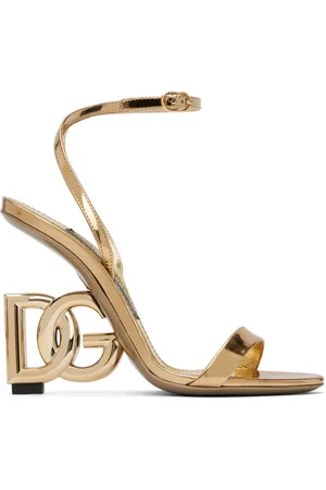 Dolce & Gabbana Gold Wedge Heeled Sandals