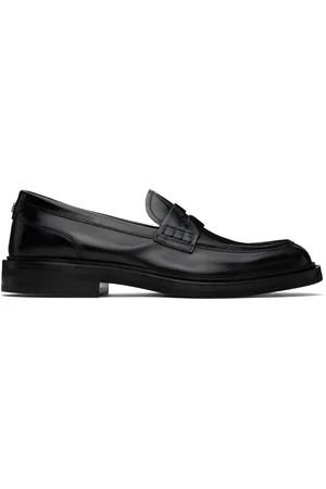 Dolce & Gabbana Black Brushed Calfskin Loafers