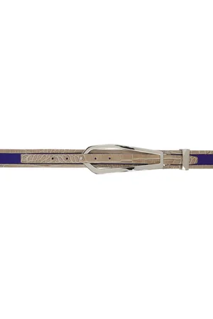 Kiko Kostadinov Beige & Navy Alec Belt