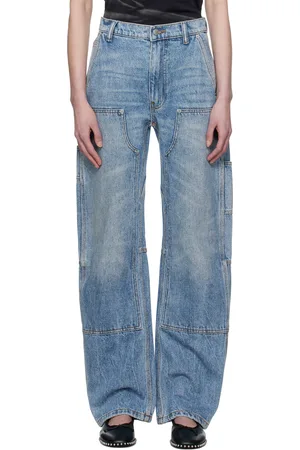 Alexander Wang Blue High-Waist Workwear Jeans