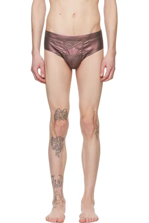 Rick Owens Brown Hollywood Penta Swim Briefs