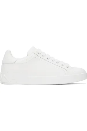 Dolce & Gabbana White Calfskin Portofino Sneakers