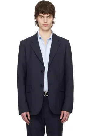 Ami Navy Wool Two Buttons Blazer