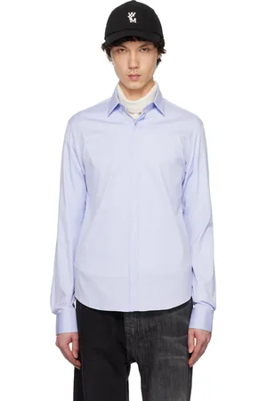 WOOYOUNGMI Blue Concealed Button Shirt