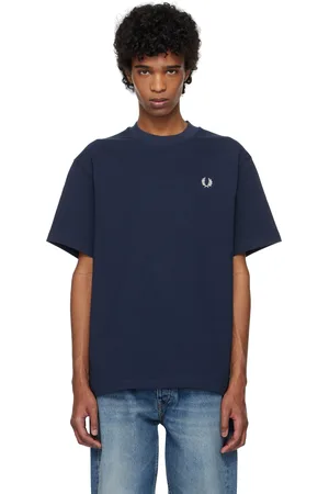 Fred Perry Blue Embroidered T-shirt