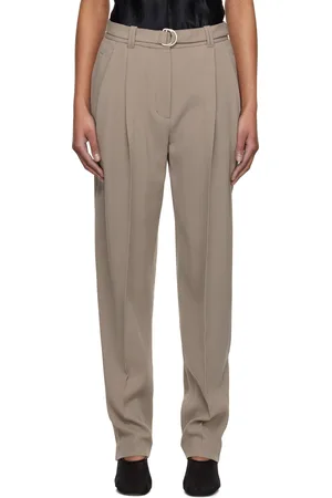 3.1 Phillip Lim Taupe Double Pleat Tapered Trousers