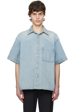 WOOYOUNGMI Blue Faded Denim Shirt
