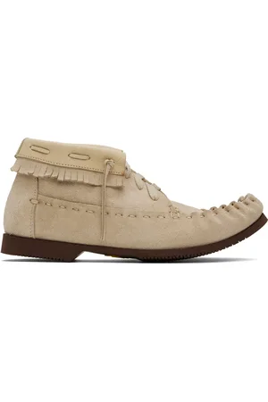 VISVIM Beige Nakoda Mid-Folk Boots