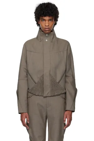 Kiko Kostadinov Brown Zafar Cropped Jacket