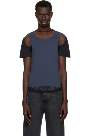 ECKHAUS LATTA Black & Navy Hugging T-shirt
