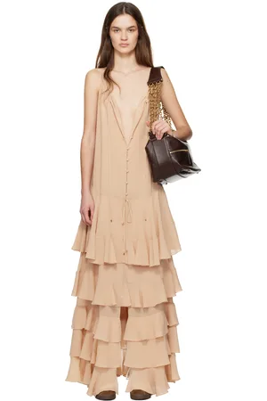 Chloé Beige Tiered Maxi Dress