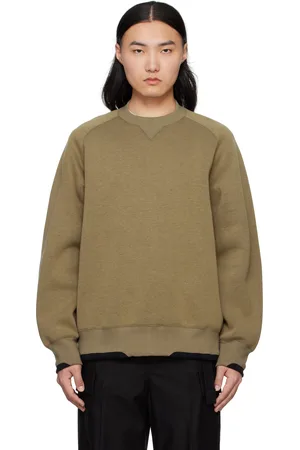 SACAI Taupe Sponge Sweat Pullover Sweatshirt