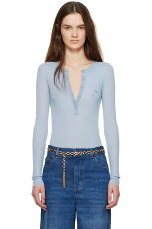Chloé Blue Long Sleeve Pullover Polo