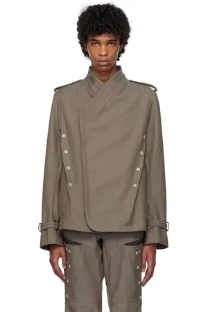 Kiko Kostadinov Brown Inex Snap Jacket